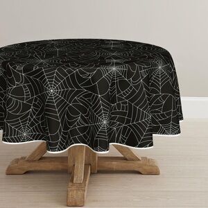 Black Spiderweb Tablecloth